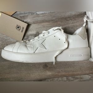 Golden Goose Men’s Purestar white/beige suede. Great condition!